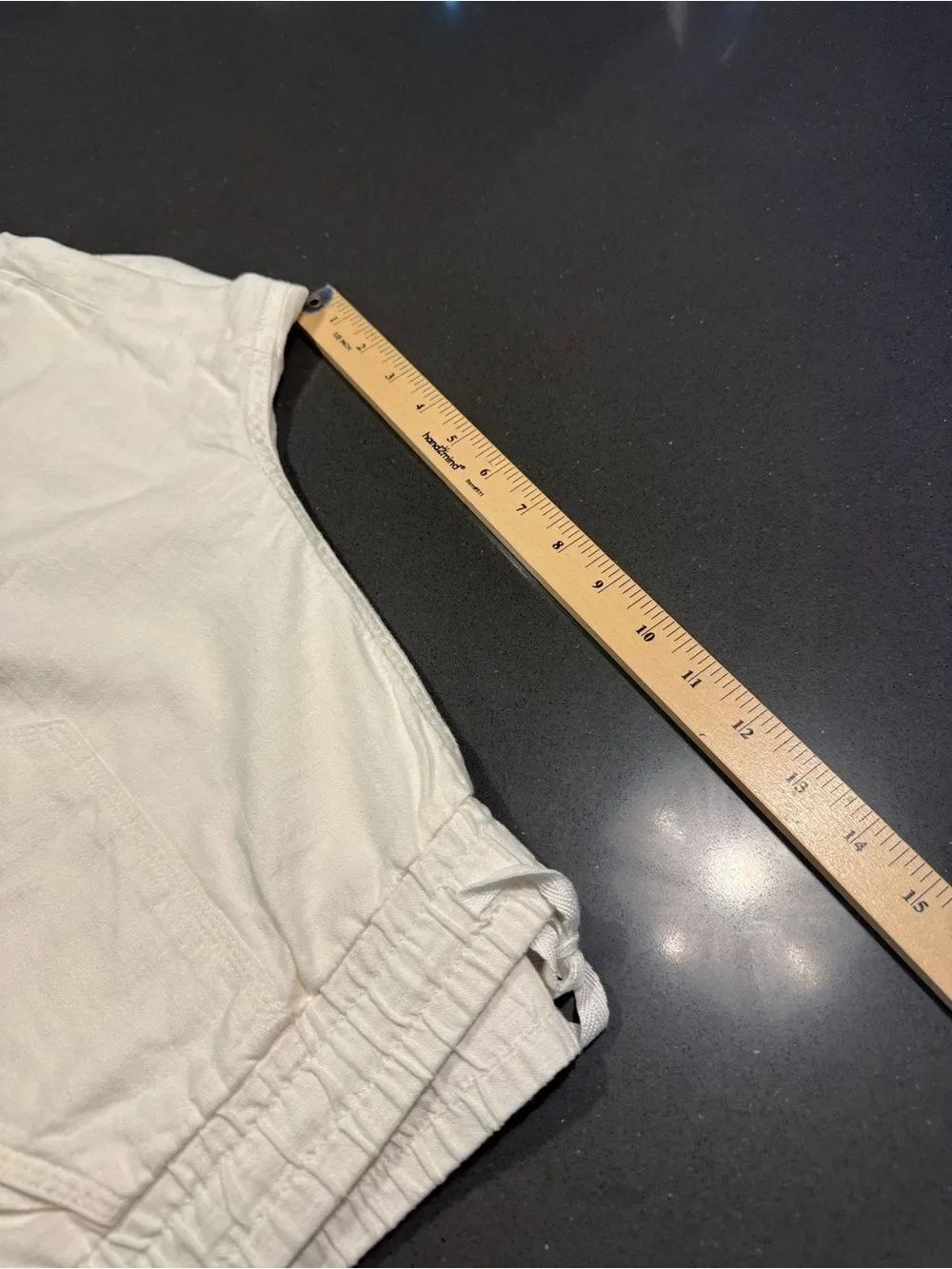 Cato Linen Blend cream Pull-On Wide Leg Pants with drawstring waist